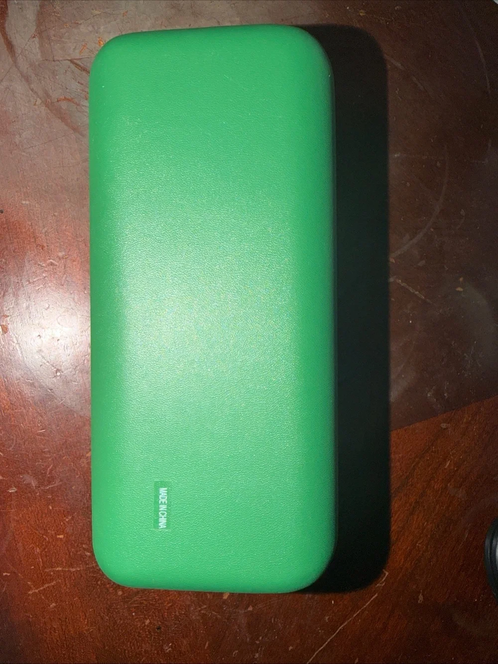 Green 'Lover' Pattern Hard Glasses Case
